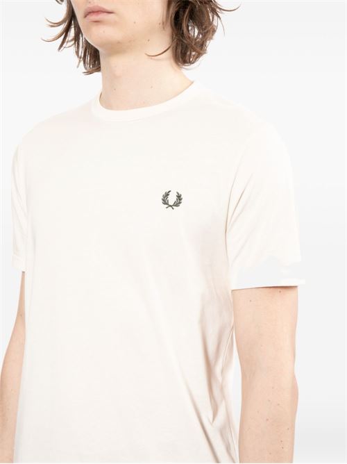 T-shirt uomo Fred Perry manica corta beige FRED PERRY | M2396608